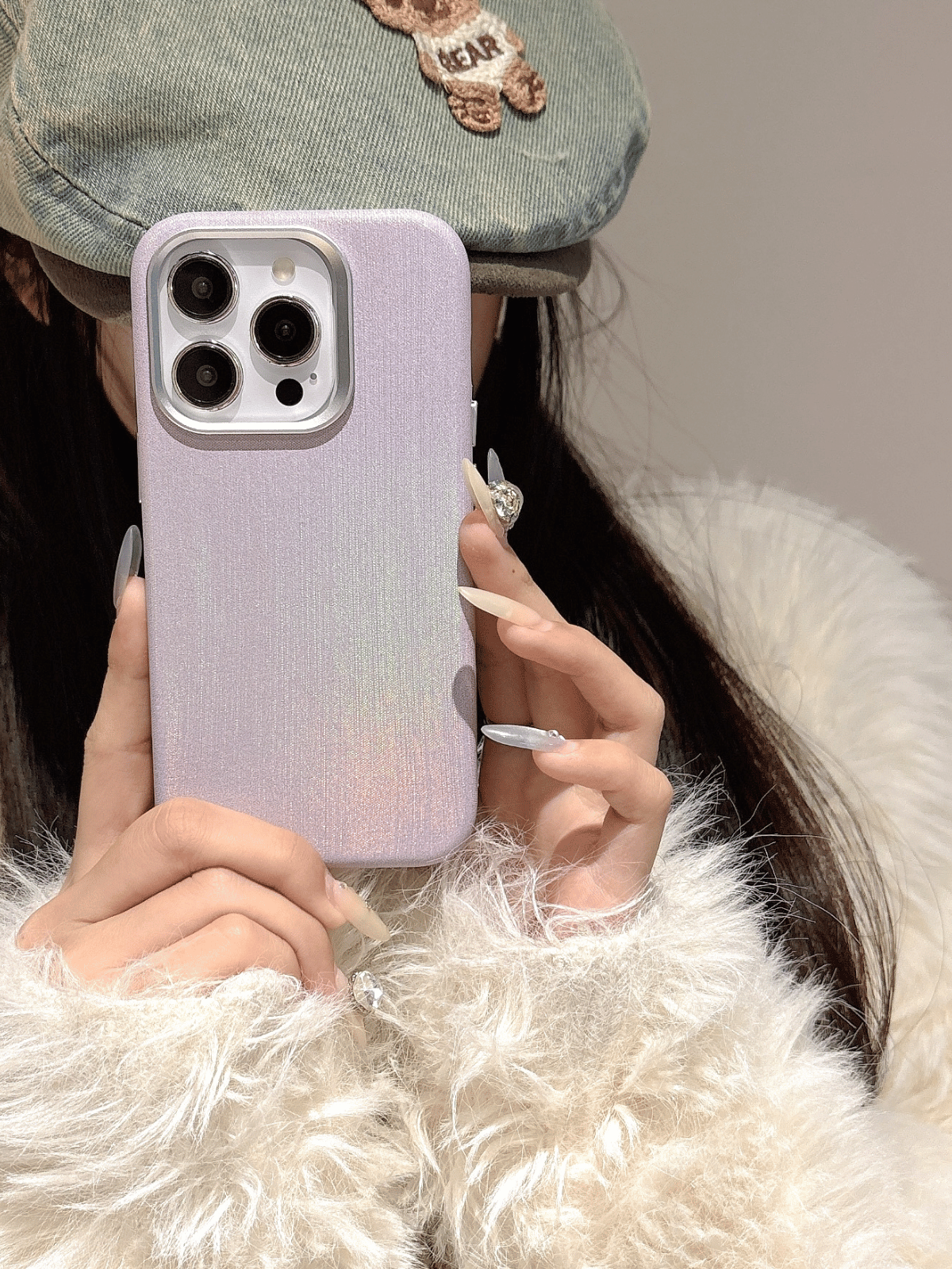 Lila İnci Elegans MagSafe Iphone Kılıfı