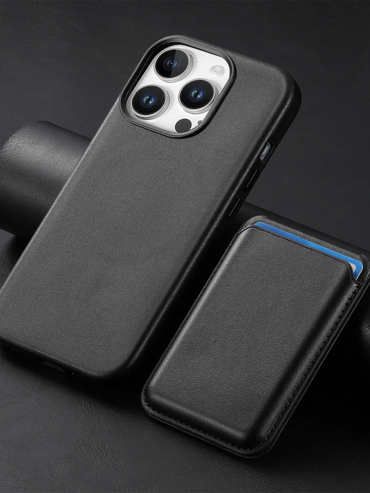 MagFold Siyah Cüzdanlı Magsafe Iphone Kılıfı