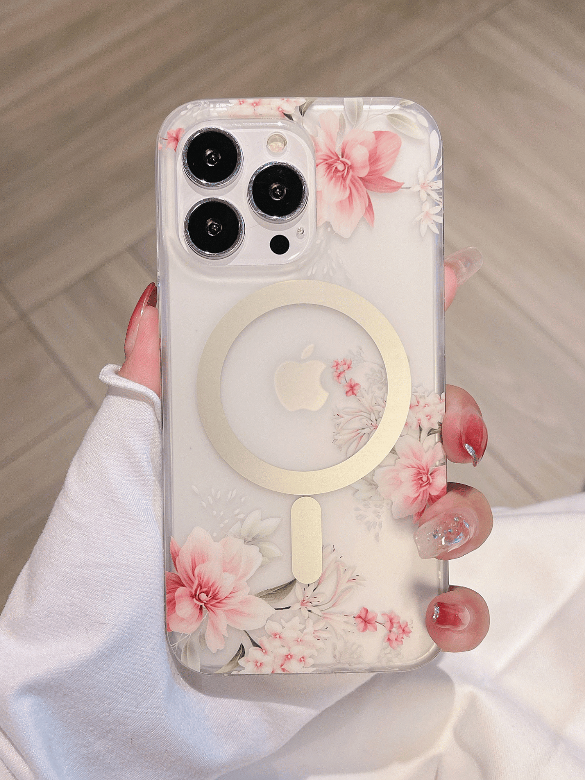 Pink BloomGuard Iphone Kılıfı