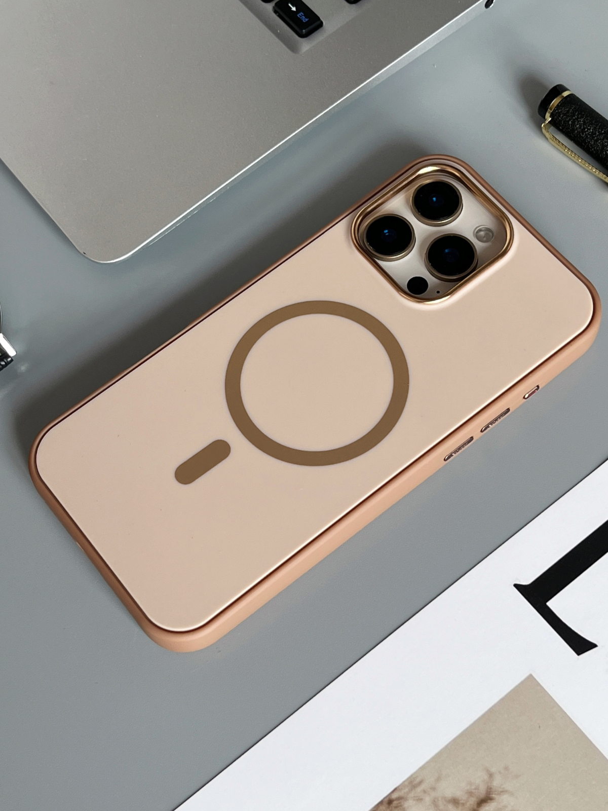 PrimeMag MagSafe Iphone Kılıfı Gold