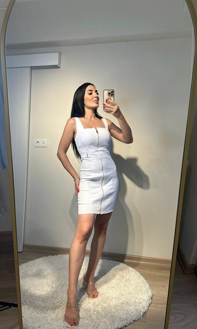 Beyaz Kot Elbise