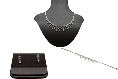 ZİRKONTAŞ KRİSTAL ÇİÇEK SET TAKIM