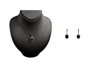 DİFÜZYON SAFİR BAGET PIRLANTA SET