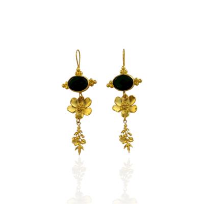 Flora Noir Gold Küpe