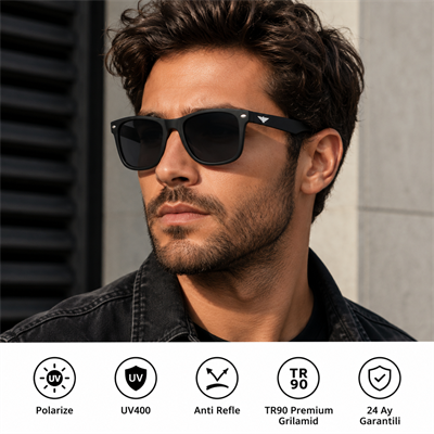 COL 121 Yeni Premium Seri Rb Model Polarize Erkek Güneş Gözlüğü-Polarize-UV400-Anti Refle 3 lü Koruma 49*22*130 Ekartman