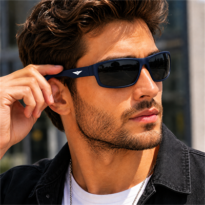 COL 124 Seri Polarize Erkek Güneş Gözlüğü-Kırılmaz Çerçeve-Polarize-UV400-Anti Refle 3lü Koruma 62*16*130 Ekartman
