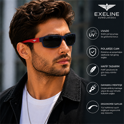 COL 125 Yeni Seri Polarize Erkek Güneş Gözlüğü-Kırılmaz Çerçeve-Polarize-UV400-Anti Refle 3 lü Koruma 61*19*130 Ekartman