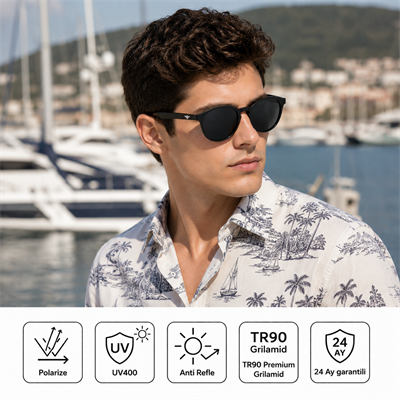 COL 127 Yeni Premium Seri Polarize Kadın Güneş Gözlüğü-Polarize-UV400-Anti Refle 3lü Koruma 50*21*145 Ekartman