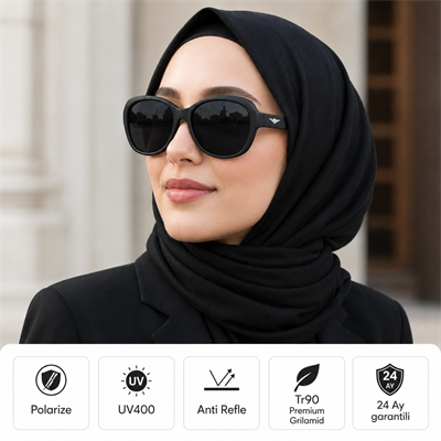 COL 132 Yeni Premium Seri Polarize Kadın Güneş Gözlüğü-Polarize-UV400-Anti Refle 3lü Koruma 59*17*145 Ekartman