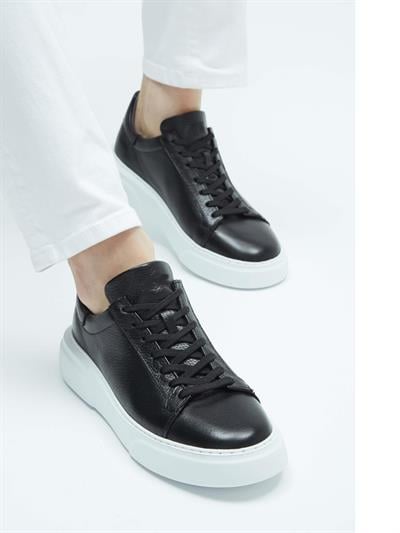 İç Dış Hakiki Deri Zr Model Siyah Erkek Sneakers