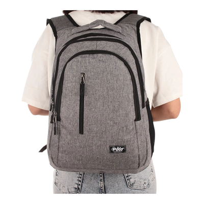 My Polo Yarasa Model Unisex Ortopedik Sırt Çantası Gri