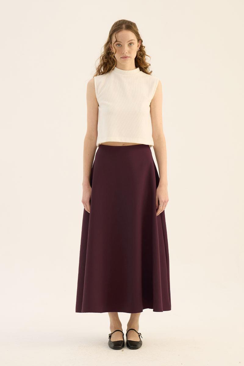 Kabarık Puf Etek Bordo