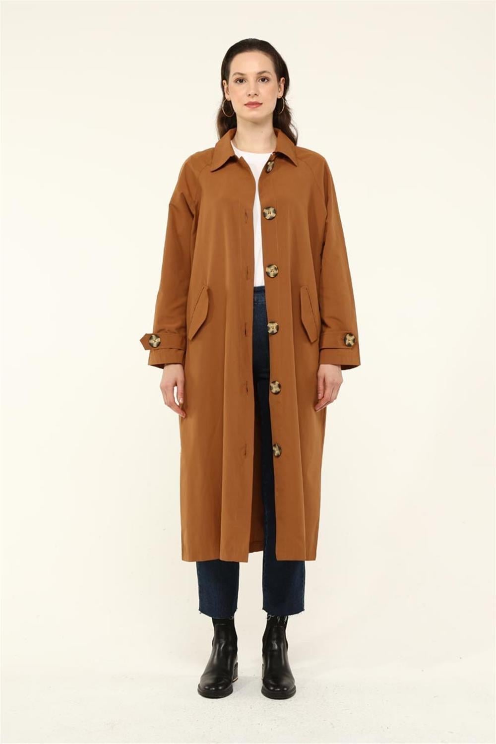 Oversize Trençkot Camel