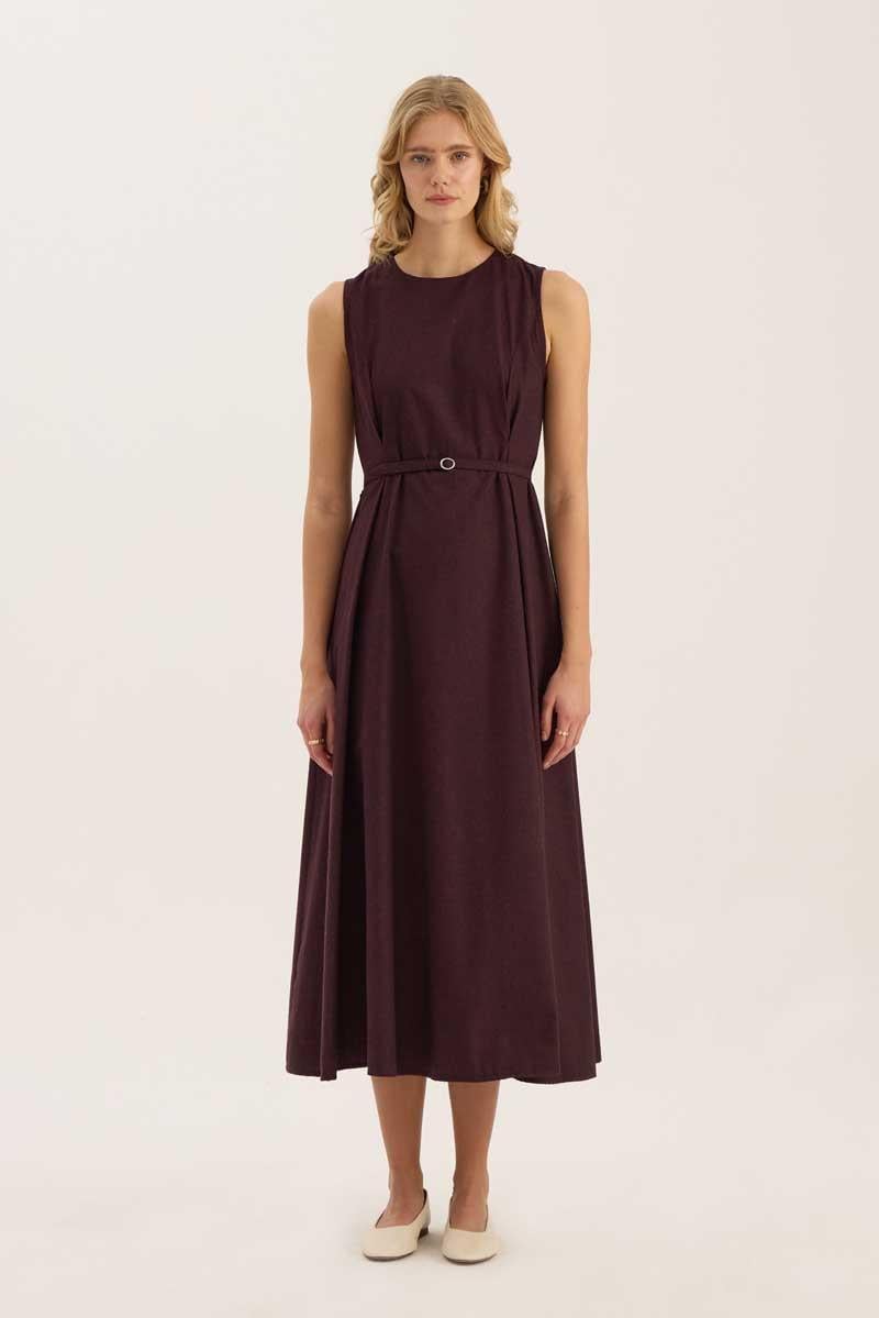 Pile Detaylı Jile Bordo