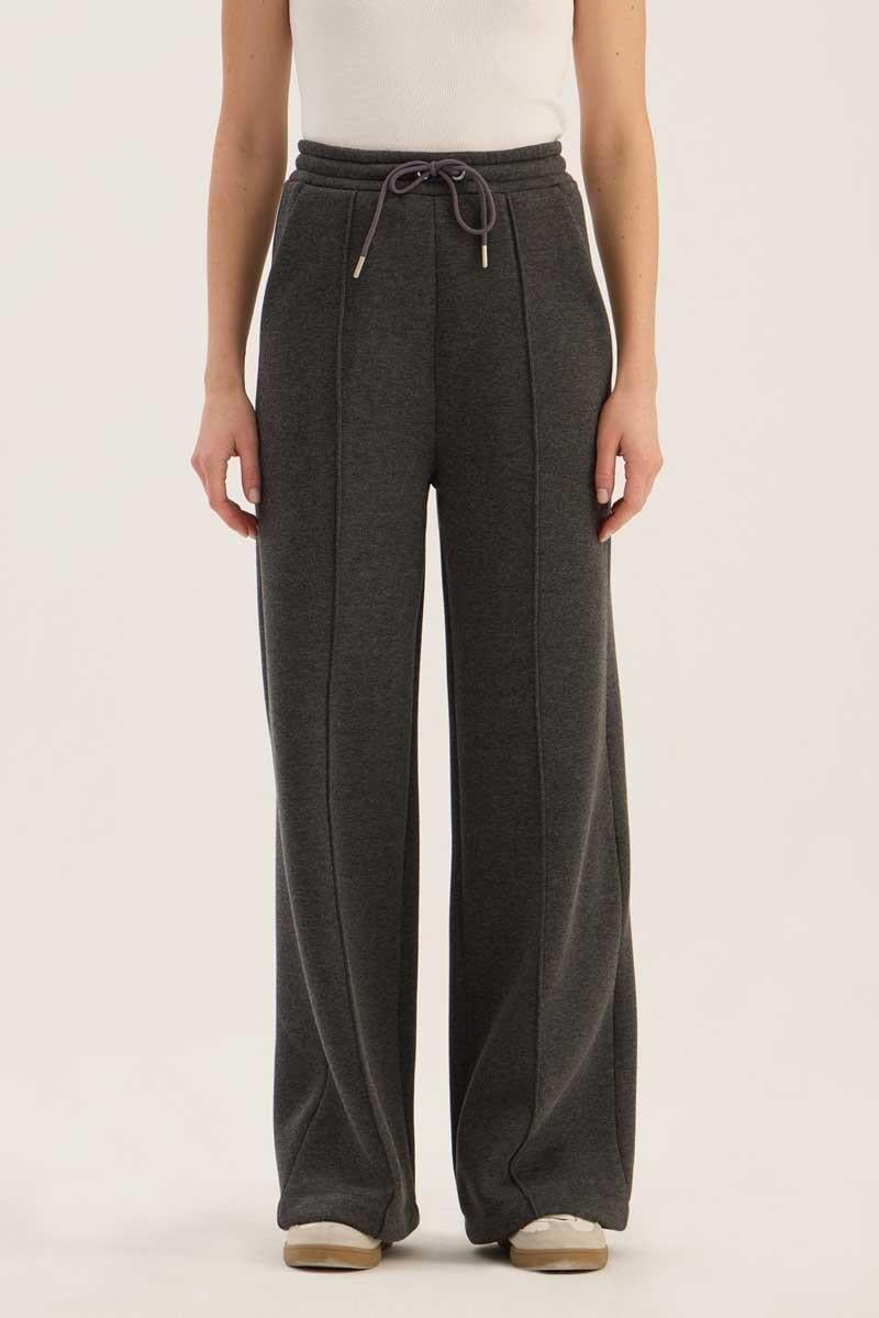 Şardonlu Eşofman Altı Antrasit