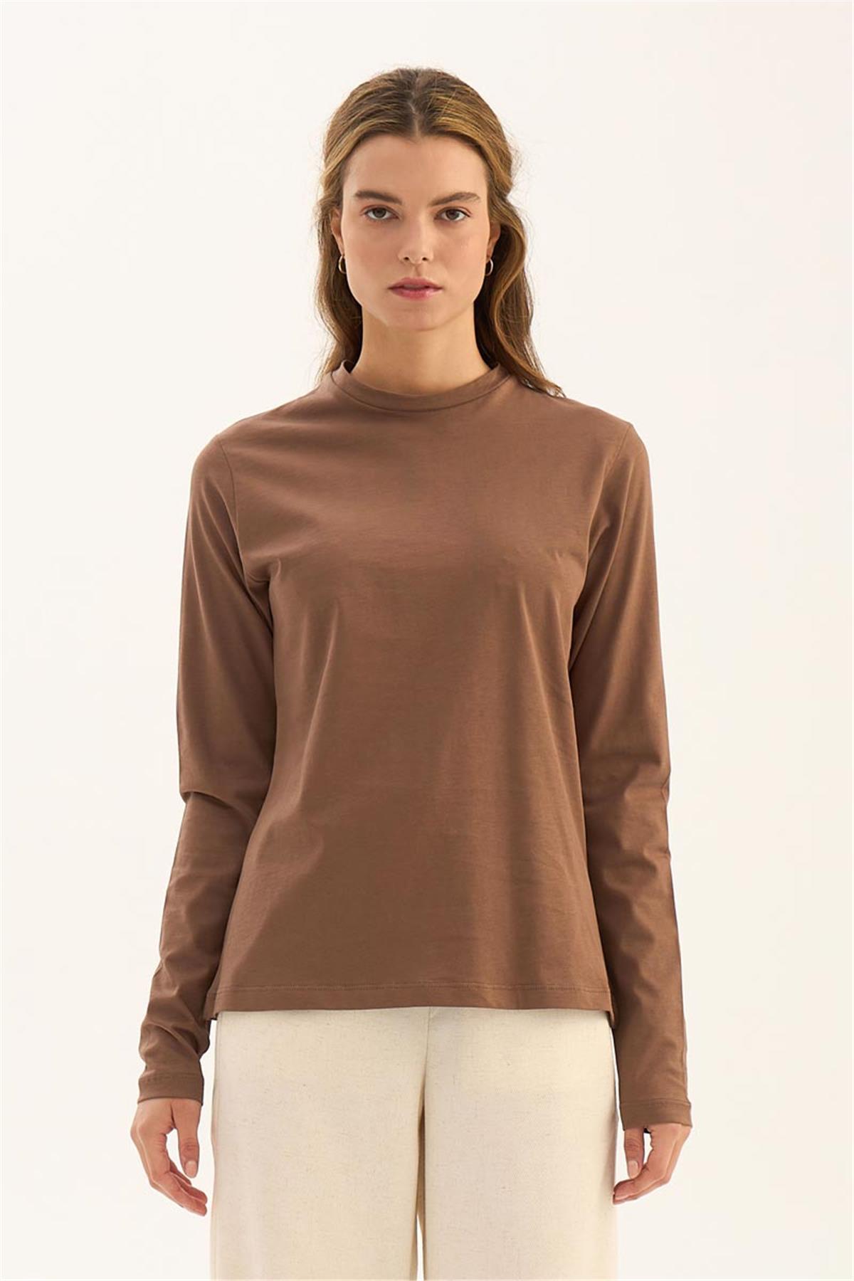 %100 Pamuk Penye Body Kahverengi
