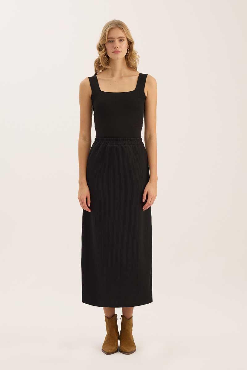 Basic Triko Etek Siyah