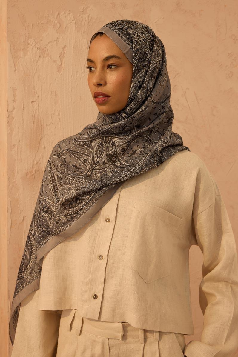 Bohem Şal Açık gri