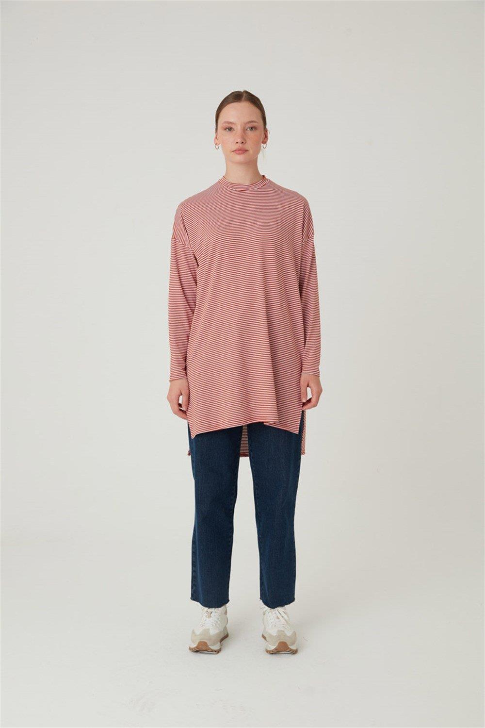 Çizgili Tunik Turuncu