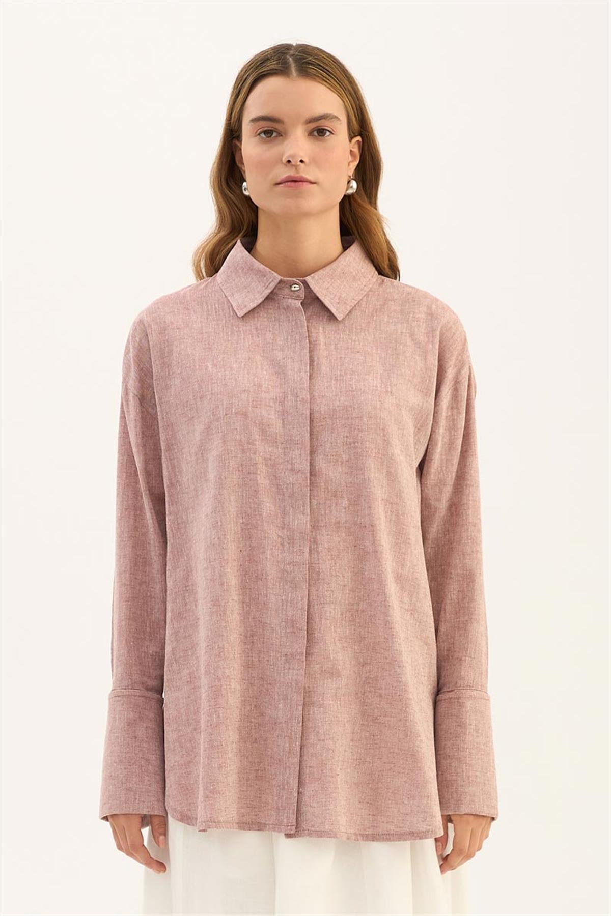 Gümüş Düğmeli Gömlek Bakır