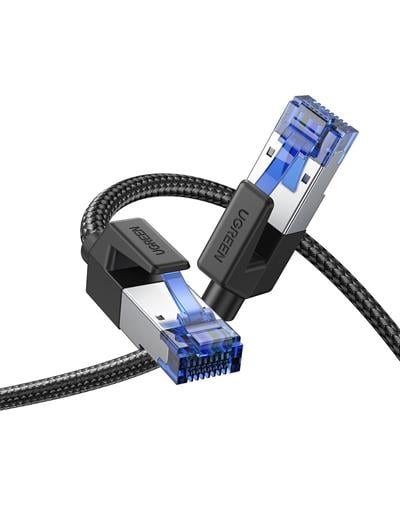UGREEN 80727 NW121 CAT8 2000MHz Bant 25GB/s Daha Yüksek Ağ Hızı Ethernet Kablosu Siyah 15metre