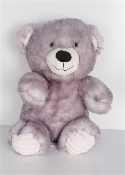 23 cm Yavru Ayıcık Şekilli Peluş Oyuncak Gri Beyaz