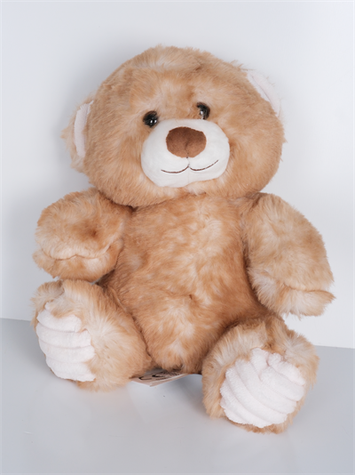 23 cm Yavru Ayıcık Şekilli Peluş Oyuncak Kahverengi Beyaz