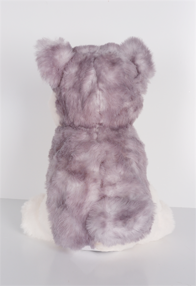 23 cm Yavru Köpek Şekilli Peluş Oyuncak Gri Beyaz