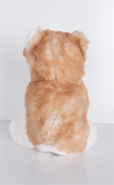 23 cm Yavru Köpek Şekilli Peluş Oyuncak Kahverengi Beyaz