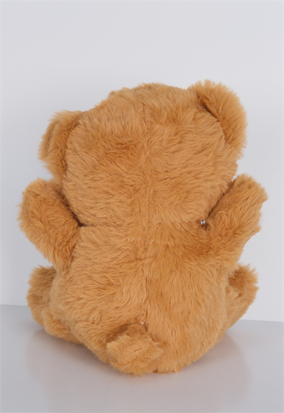 23 cm Yavru Sevimli Ayıcık Şekilli Peluş Oyuncak Koyu Kahverengi Beyaz