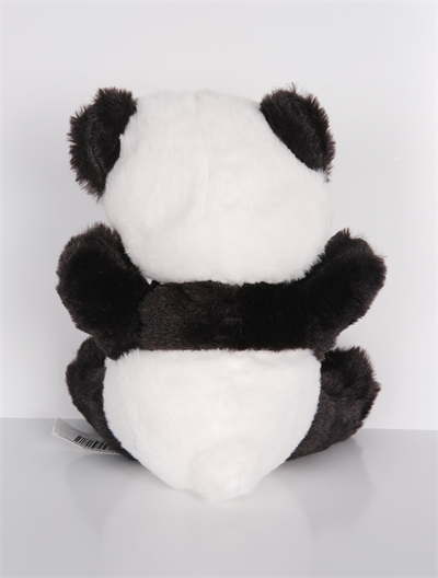 23 cm Yavru Sevimli Ayıcık Şekilli Peluş Oyuncak Siyah Beyaz