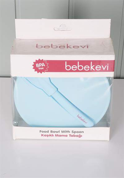 371659 Kaşıklı Mama Tabağı Mavi