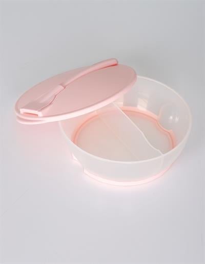 371659 Kaşıklı Mama Tabağı Pembe