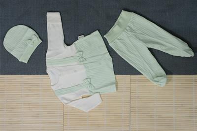 3'Lü Zıbın Takım Salopet Askılı - Mint Yeşil