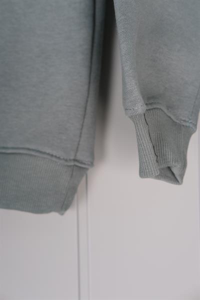 443558  Kışlık Damlayan Baskılı Sweat Yeşil