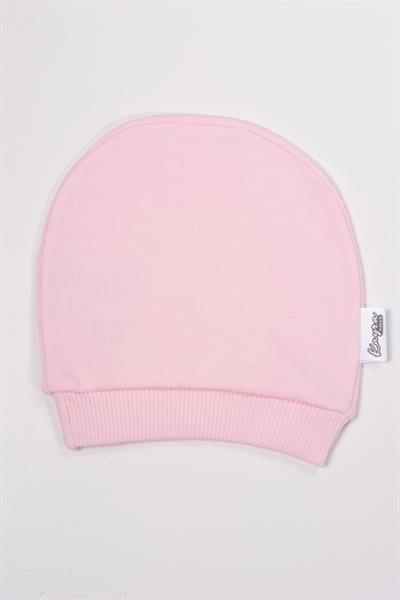 Ayı Nakışlı Bebek Şapka Pembe