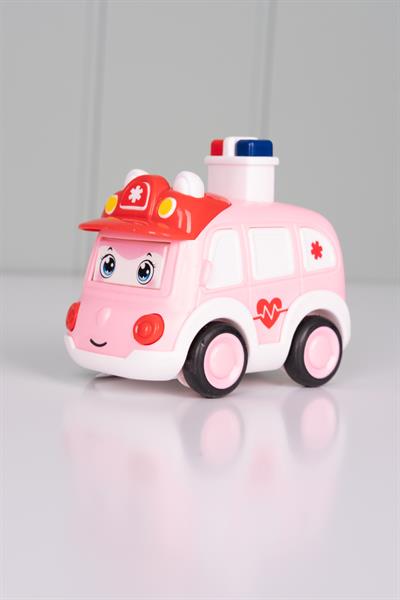 Bas Bırak Oyuncak Polis Araba Plastik Pembe