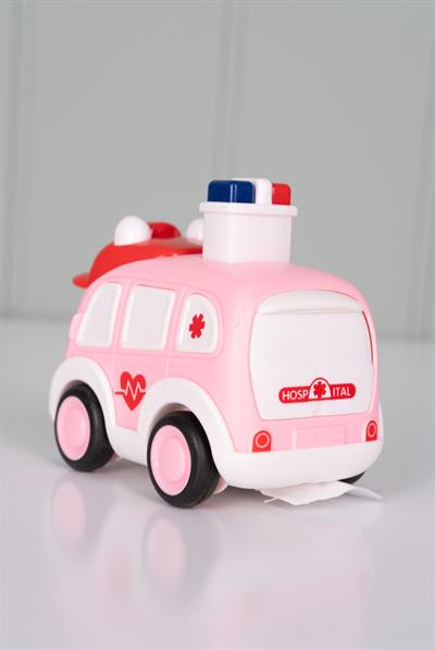 Bas Bırak Oyuncak Polis Araba Plastik Pembe