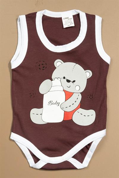 Baskılı Çocuk Body Unisex Bordo