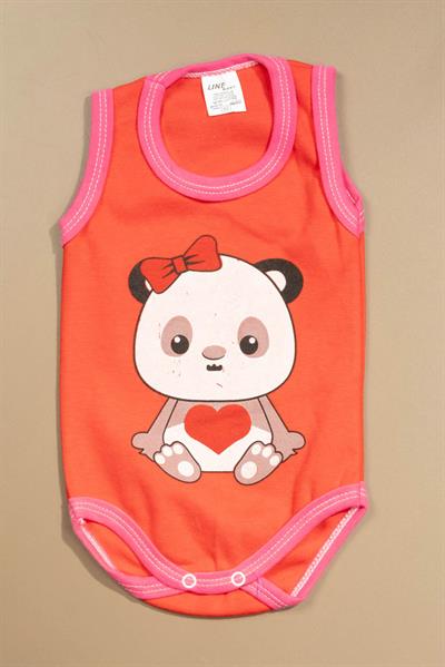 Baskılı Çocuk Body Unisex Kırmızı