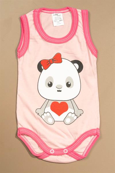 Baskılı Çocuk Body Unisex Pembe