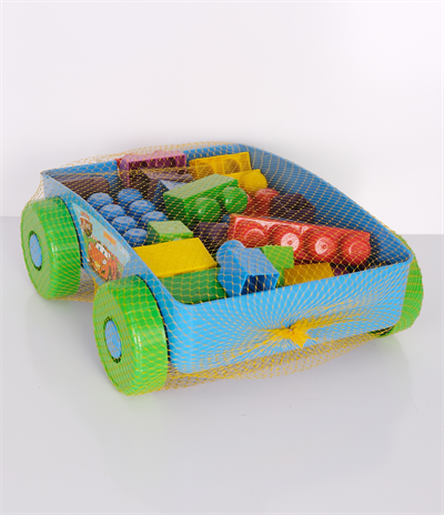 Çek Çek Arabalı Lego Parçaları Mavi