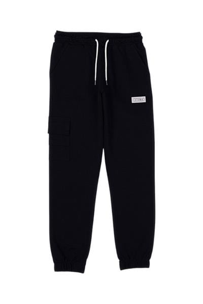 Cepli Jogger Eşofman Altı Siyah