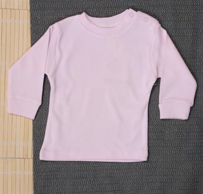 Düz Uzun Kollu Body Pembe
