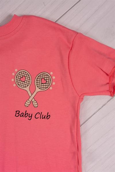 Fırfır Detaylı Baby Club Kız Bebek Şortlu Takım Pembe