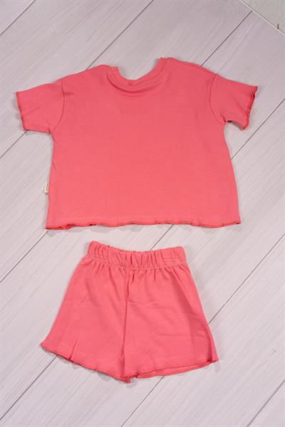 Fırfır Detaylı Baby Club Kız Bebek Şortlu Takım Pembe