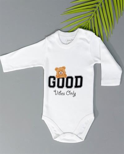 Good Vibes Only Baskılı Uzun Kollu Body