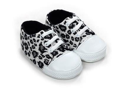 Leopar Desenli Patik Gri