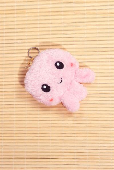 Sevimli Pembe Peluş Çanta Anahtarlık 