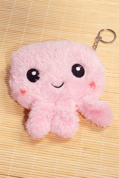 Sevimli Pembe Peluş Çanta Anahtarlık 